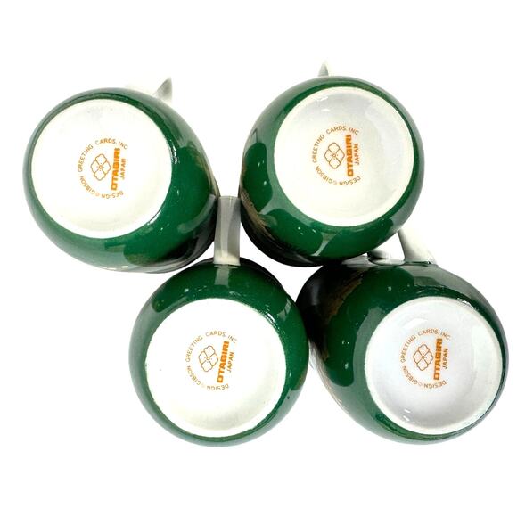 Otagiri Japan Gibson Greeting Cards Vintage Christmas Candle Mugs-Set of 4! - Picture 5 of 9